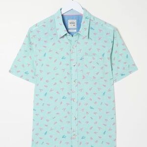 FatFace • Blue Cracking Lobster Print Shirt